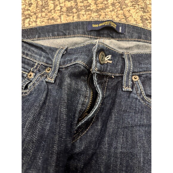 Levi’s Too Superlow 524 Bootcut Jeans - Size 9 S MINT Y2K Low-Rise Dark Wash Vtg - Picture 4 of 8